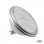 SLV 1001570 LED QPAR111 GU10 источник света 230В, 7Вт, 3000K, 730лм, 25°, серебристый корпус