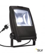 SLV 1001642 FLOOD LIGHT 25 светильник IP65 32Вт с LED 5700К, 2350лм, 90°, кабель 2м с вилкой, черный (ex 231162)