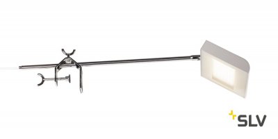 SLV 1001857 DALO DISPLAY светильник на струбцине 24Вт с LED 4000К, 1900лм, 120°, с выключателем, серебр./ хром