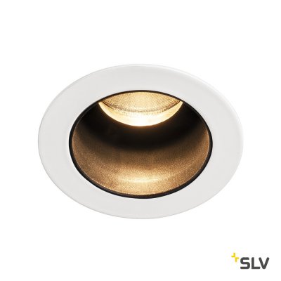 SLV 1001926 HORN MEDI LED светильник встраиваемый 350мА 5Вт с LED 3000К, 230лм, 15°, белый/  черный