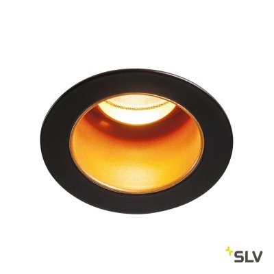 SLV 1001927 HORN MEDI LED светильник встраиваемый 350мА 5Вт с LED 3000К, 275лм, 15°, черный/ золотой