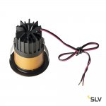 SLV 1001927 HORN MEDI LED светильник встраиваемый 350мА 5Вт с LED 3000К, 275лм, 15°, черный/ золотой