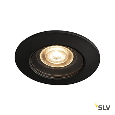 SLV 1001930 VARU GU10 светильник встраиваемый IP65 для лампы GU10 5.5Вт макс., черный