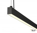 SLV 1001943 AROSA 200 PD-2 светильник подвесной 65Вт с LED 3000К, 2х 1800лм, черный матовый