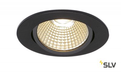 SLV 1001978 NEW TRIA 68 ROUND CS/LS DtW светильник встр. 7.2Вт с LED 1800-3000К, 440лм, 38°, CRI>90, черный