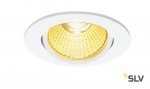 SLV 1001989 NEW TRIA 68 ROUND CS/LS DtW светильник встр. 7.2Вт с LED 1800-3000К, 440лм, 38°, CRI>90, белый