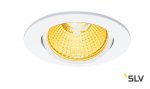 SLV 1001989 NEW TRIA 68 ROUND CS/LS DtW светильник встр. 7.2Вт с LED 1800-3000К, 440лм, 38°, CRI>90, белый