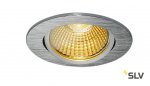SLV 1001990 NEW TRIA 68 ROUND CS/LS DtW светильник встр. 7.2Вт с LED 1800-3000К, 440лм, 38°, CRI>90, алюминий