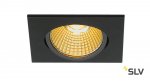 SLV 1001991 NEW TRIA 68 SQUARE CS/LS DtW светильник встр. 7.2Вт с LED 1800-3000К, 440лм, 38°, CRI>90, черный