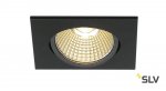 SLV 1001991 NEW TRIA 68 SQUARE CS/LS DtW светильник встр. 7.2Вт с LED 1800-3000К, 440лм, 38°, CRI>90, черный