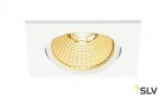 SLV 1001992 NEW TRIA 68 SQUARE CS/LS DtW светильник встр. 7.2Вт с LED 1800-3000К, 440лм, 38°, CRI>90, белый