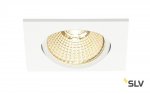 SLV 1001992 NEW TRIA 68 SQUARE CS/LS DtW светильник встр. 7.2Вт с LED 1800-3000К, 440лм, 38°, CRI>90, белый