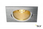 SLV 1001993 NEW TRIA 68 SQUARE CS/LS DtW светильник встр. 7.2Вт с LED 1800-3000К, 440лм, 38°, CRI>90, алюминий