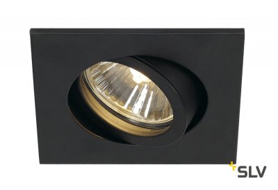 SLV 1001994 NEW TRIA 68 SQUARE GU10 CS/LS светильник встраиваемый для лампы GU10 50Вт макс., черный