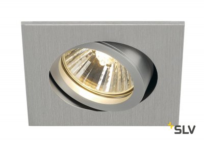 SLV 1001996 NEW TRIA 68 SQUARE GU10 CS/LS светильник встраиваемый для лампы GU10 50Вт макс., матирован. алюминий