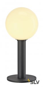 SLV 1002000 GLOO PURE 44 светильник ландшафт. IP44 для лампы E27 23Вт макс., антрацит/ стекло белое (ex 232025) 