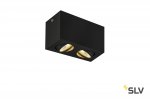 SLV 1002003 TRILEDO DOUBLE LED CL светильник потолочный 16Вт с LED 3000К, 1340лм, 2x 36°, черный