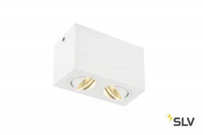 SLV 1002008 TRILEDO DOUBLE LED CL светильник потолочный 16Вт с LED 3000К, 1340лм, 2x 36°, белый SLV 1002008 TRILEDO DOUBLE LED CL светильник потолочный 16Вт с LED 3000К, 1340лм, 2x 36°, белый