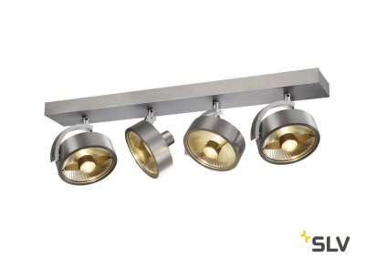 SLV 1002025 KALU 4 ES111 светильник накладной для 4-х ламп ES111 по 75Вт макс., матированный алюминий SLV 1002025 KALU 4 ES111 светильник накладной для 4-х ламп ES111 по 75Вт макс., матированный алюминий