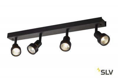 SLV 1002029 PURI QUAD CW светильник накладной для 4-х ламп GU10 по 50Вт макс., черный SLV 1002029 PURI QUAD CW светильник накладной для 4-х ламп GU10 по 50Вт макс., черный