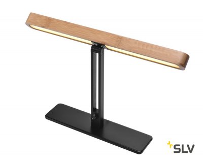 SLV 1002068 VINCELLI D TL светильник настольный 12Вт с LED 2700К, 500лм, черный / бамбук светлый