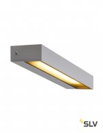 SLV 1002071 PEMA® SQUARE LED светильник настенный IP54 7.7Вт c LED 3000К, 450лм, 110°, серебристый