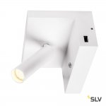 SLV 1002140 FIDO светильник настенный 6.6Вт с 2х USB (1.5A макс.), LED 3000K, 390лм 3 уровня, 36°, CRI>90, белый