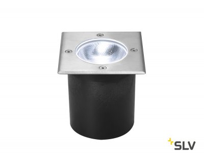 SLV 1002186 ROCCI SQUARE светильник встраиваемый IP67 9.8Вт c LED 4000К, 630лм, 20°, сталь