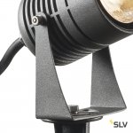 SLV 1002201 LED SPIKE светильник ландшафтный IP55 6Вт с LED 3000К, 400лм, 40°, кабель 1.5м с вилкой, антрацит