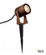 SLV 1002203 LED SPIKE светильник ландшафтный IP55 6Вт с LED 3000К, 400лм, 40°, кабель 1.5м с вилкой, бурый