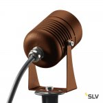 SLV 1002203 LED SPIKE светильник ландшафтный IP55 6Вт с LED 3000К, 400лм, 40°, кабель 1.5м с вилкой, бурый