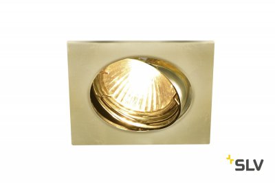 SLV 1002210 PIKA SQUARE TURNO QPAR51 светильник встраиваемый для лампы GU10 50Вт макс., латунь SLV 1002210 PIKA SQUARE TURNO QPAR51 светильник встраиваемый для лампы GU10 50Вт макс., латунь