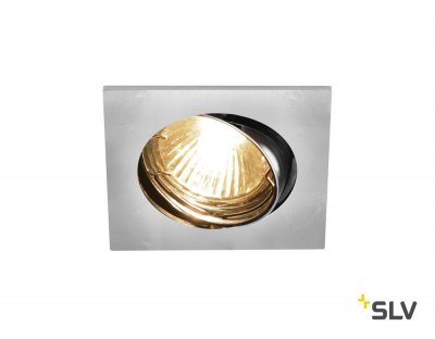 SLV 1002211 PIKA SQUARE TURNO QPAR51 светильник встраиваемый для лампы GU10 50Вт макс., серебристый