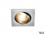 SLV 1002211 PIKA SQUARE TURNO QPAR51 светильник встраиваемый для лампы GU10 50Вт макс., серебристый