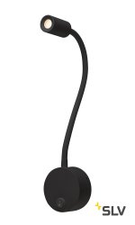 SLV 1002430 DIO FLEX PLATE LED светильник накладной 1.9Вт с выключателем и LED 2700К, 70лм, 45°, черный