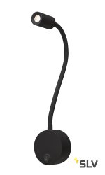 SLV 1002431 DIO FLEX PLATE LED светильник накладной 1.9Вт с выключателем и LED 3000К, 70лм, 45°, черный