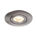 SLV 1002527 SLV PLAY, DOWNLIGHT CCT светильник встраиваемый 10Вт с БП и LED 2700-6500K, 38°, 450лм, никель