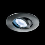 SLV 1002527 SLV PLAY, DOWNLIGHT CCT светильник встраиваемый 10Вт с БП и LED 2700-6500K, 38°, 450лм, никель