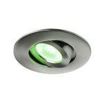 SLV 1002529 SLV PLAY, DOWNLIGHT RGBW светильник встраиваемый 10Вт с БП и LED RGBW, 38°, 450лм, никель