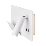 SLV 1003457 SOMNILA SPOT LEFT светильник настенный 13Вт с USB (2A макс.), LED 3000K, 646лм+65лм, 40°, CRI>90, белый