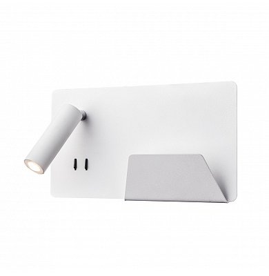 SLV 1003458 SOMNILA SPOT RIGHT светильник настенный 13Вт с USB (2A макс.), LED 3000K, 646лм+65лм, 40°, CRI>90, белый SLV 1003458 SOMNILA SPOT RIGHT светильник настенный 13Вт с USB (2A макс.), LED 3000K, 646лм+65лм, 40°, CRI>90, белый