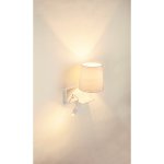 SLV 1003460 SOMNILA FLEX RIGHT светильник настенный для лампы Е27 40Вт макс., с USB (2A макс.) и с LED 3Вт, 3000K, 65лм, CRI>90, белый