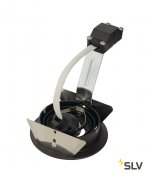 SLV 111710 NEW TRIA GU10 ROUND Downlight, mattschwarz, max. 50W, inkl. Blattfedern