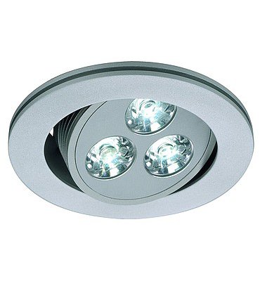 SLV 111854 TRITON 3 LED светильник встраиваемый с 3-мя PowerLED по 1Вт, 4000K, 250lm, 25°, 350mA, серебристый SLV 111854 TRITON 3 LED светильник встраиваемый с 3-мя PowerLED по 1Вт, 4000K, 250lm, 25°, 350mA, серебристый