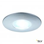SLV 112240 DEKLED Einbauleuchte, rund, silber metallic, 1W LED, weiss, 4000K