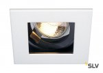 SLV 112471 INDI REC 1S Downlight eckig, mattweiss, GU10, max. 50W, kardanisch