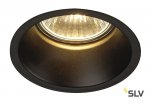 SLV 112910 HORN GU10 Downlight, rund, mattschwarz, max. 50W