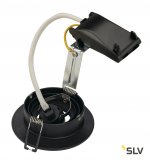 SLV 113440 NEW TRIA XL ROUND GU10 Downlight, mattschwarz, max. 50W, inkl. Clipfedern