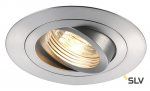 SLV 113446 NEW TRIA XL ROUND GU10 Downlight, alu brushed, max. 50W, inkl. Clipfedern