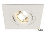SLV 113451 NEW TRIA XL SQUARE GU10 Downlight, mattweiss, max. 50W, inkl. Clipfedern